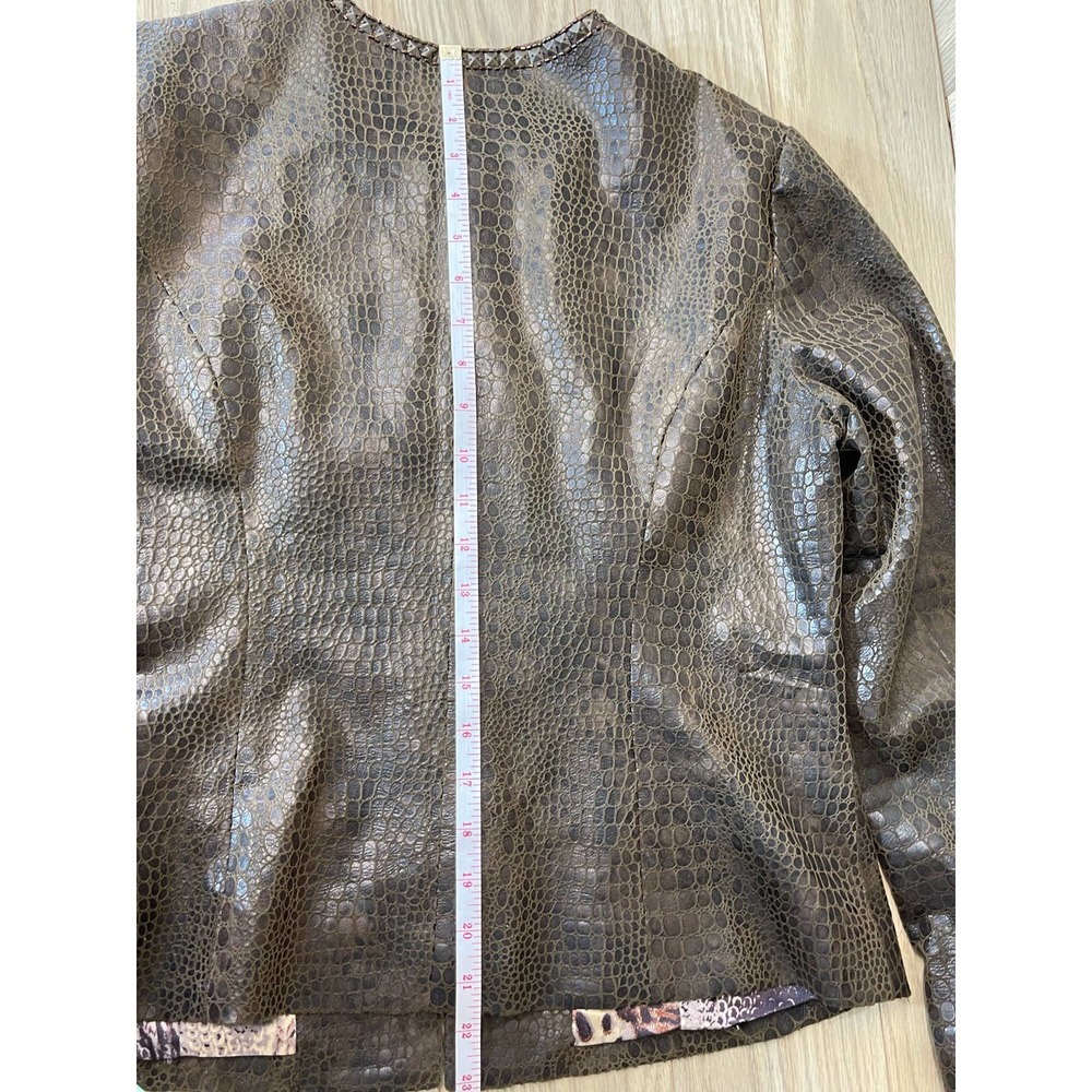 Chico’s Faux Leather Alligator Jacket - Picture 9 of 10